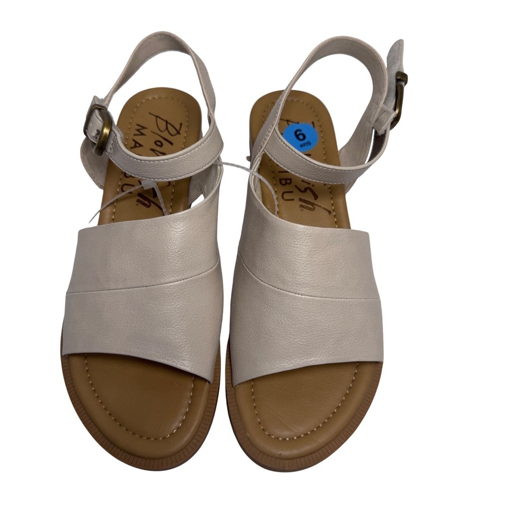 Blowfish Malibu Womens Strap Flat Sandals Shoes Tan Boho Summer Casual Size 9